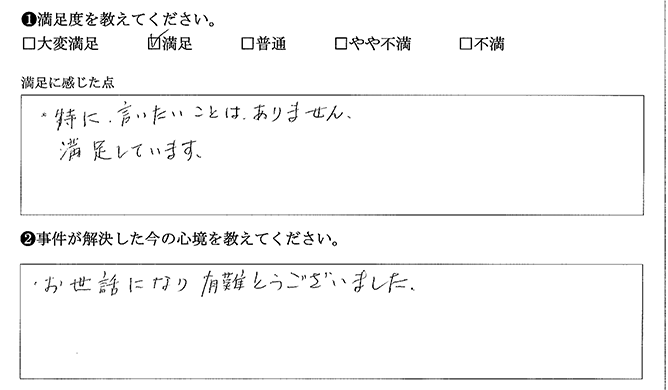 満足しています